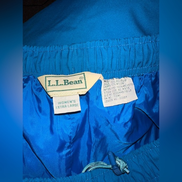 L.L. Bean Women’s XL Pants Nylon Gore Tex Rain Blue Vintage Hiking Outdoors 1669 - Picture 5 of 8